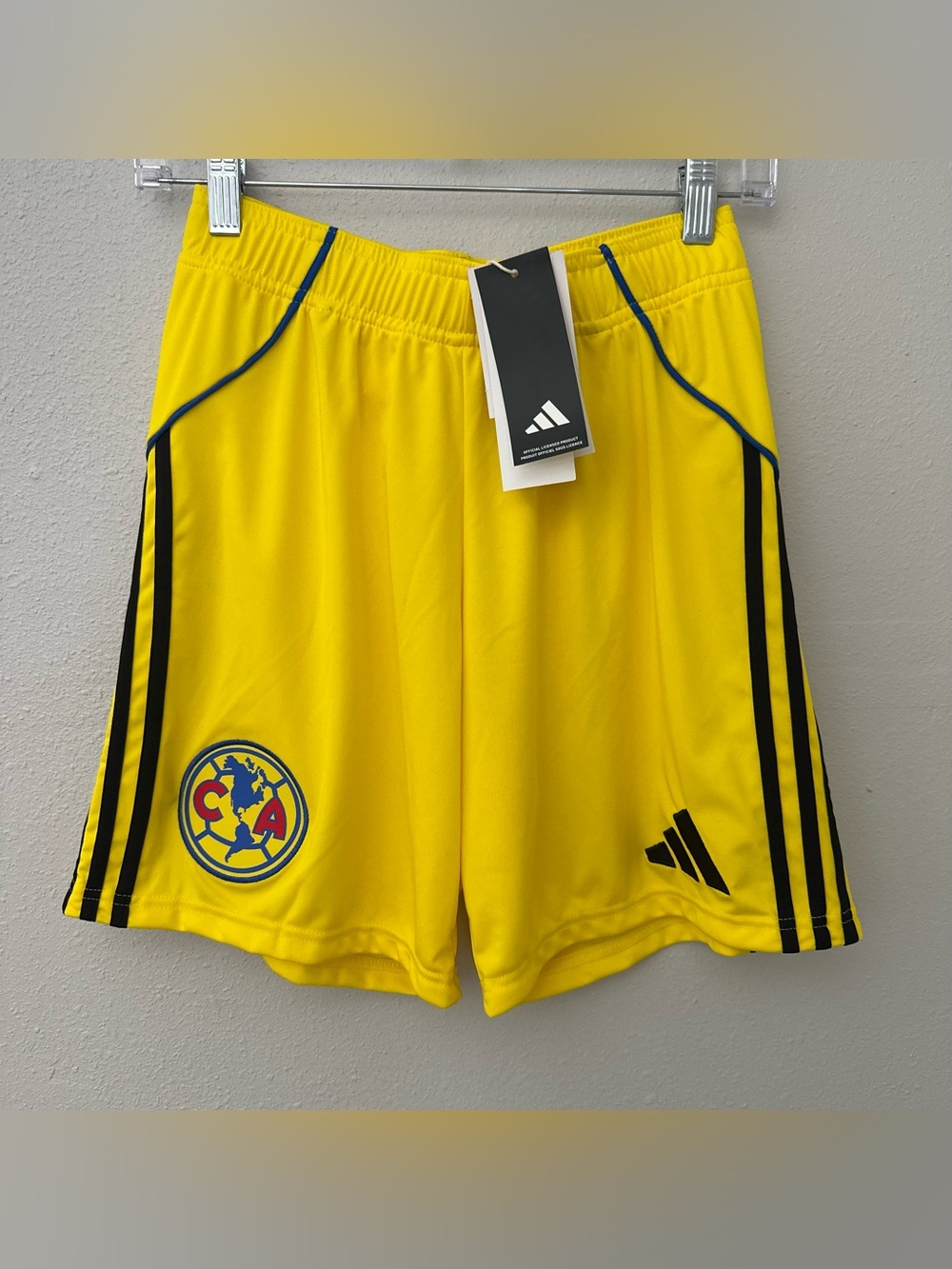 Club America Adidas 2025/26 Home Shorts Men's S NWT JN8611 Soccer Yellow
